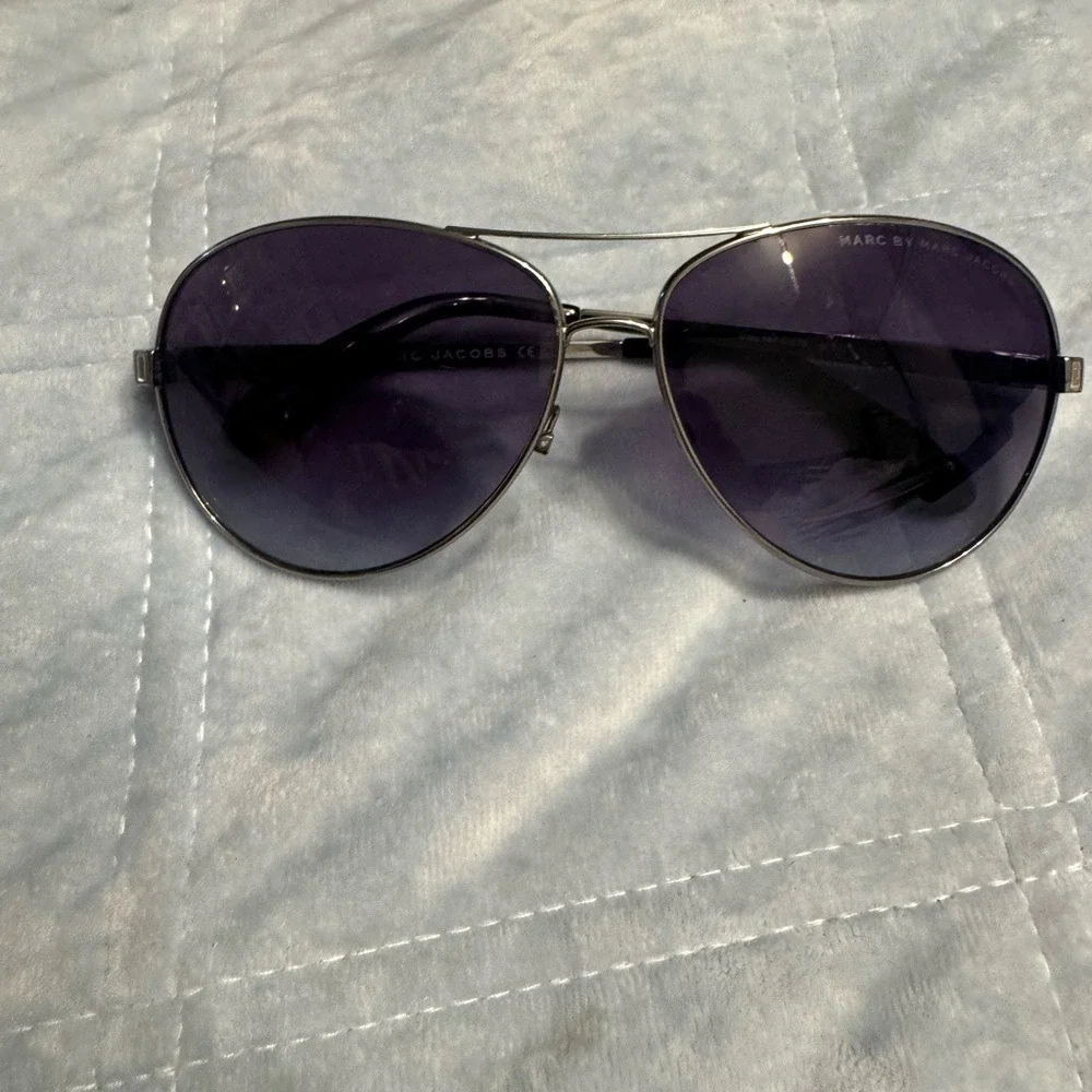 Marc By Marc Jacobs Black and Purple Aviator‎ Sunglasses